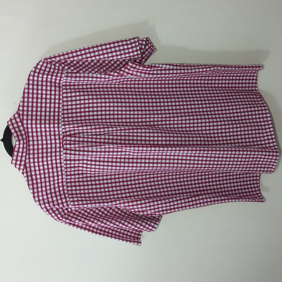 Red White + Blue Plaid Button-Down Shirt Short Sleeve 100% Cotton Men's Size XL - Picture 4 of 4